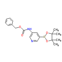 3-(Cbz-氨基)吡啶-5-硼酸频哪醇酯分子式结构图