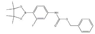 4-(Cbz-氨基)-2-氟苯硼酸频那醇酯分子式结构图