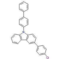 9-[1,1'-联苯]-4-基-3-(4-氯苯基)-9H-咔唑分子式结构图