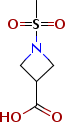 1-甲磺酰基-3-氮杂环丁烷甲酸分子式结构图