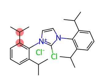 2-氯-1,3-双(2,6-二异丙基苯基)-1H-咪唑-3-鎓氯化物分子式结构图