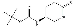 (R)-6-氧代哌啶-3-基氨基甲酸叔丁酯分子式结构图