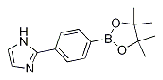 2-(4-(4,4,5,5-四甲基-1,3,2-二氧杂环戊硼烷-2-基)苯基)-1H-咪唑分子式结构图