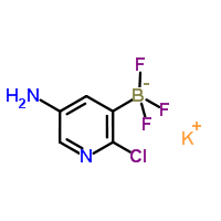 (5-氨基-2-氯吡啶-3-基)三氟硼酸钾分子式结构图