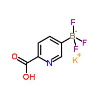 (6-羧基吡啶-3-基)三氟硼酸钾分子式结构图