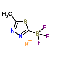 (5-甲基-1,3,4-噻二唑-2-基)三氟硼酸钾分子式结构图