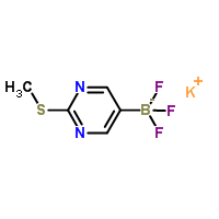 (2-甲巯基嘧啶-5-基)三氟硼酸钾分子式结构图