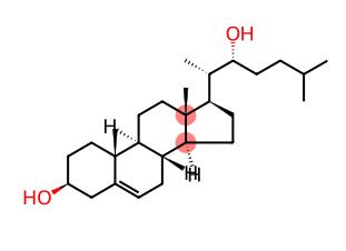 22(R)-HYDROXYCHOLESTEROL-D7分子式结构图