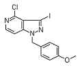 4-氯-3-碘-1-(4-甲氧基苄基)-1H-吡唑并[4,3-c]吡啶分子式结构图