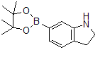 B-(2,3-二氢-1H-吲哚-6-基)-硼酸频哪醇酯分子式结构图