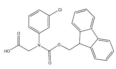 N-FMOC-S-3-氯苯甘氨酸分子式结构图