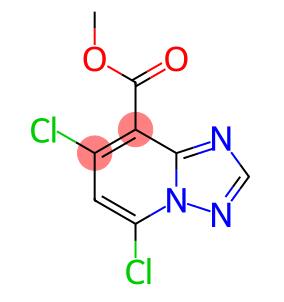 5,7-二氯-1,2,4-三唑并[1,5-A]吡啶-8-甲酸甲酯分子式结构图