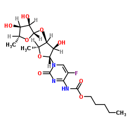 3'-O-(5'-脱氧-beta-D-呋喃核糖基)卡培他滨分子式结构图