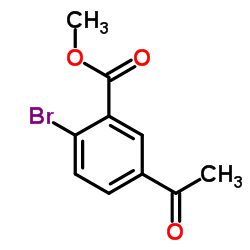 5-乙酰基-2-溴苯甲酸甲酯分子式结构图