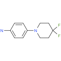 4-(4,4-二氟-1-哌啶基)苯胺分子式结构图