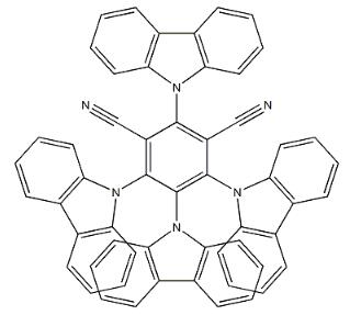 2,4,5,6-四(9-咔唑基)-间苯二腈分子式结构图