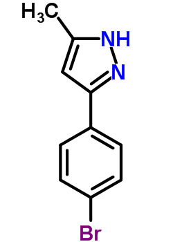 3-(4-溴苯基)-5-甲基-1H-吡唑分子式结构图