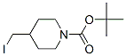 1-叔丁氧羰基-4-碘甲基哌啶分子式结构图