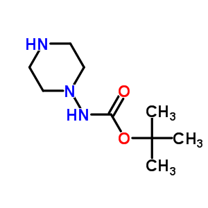 哌嗪-1-氨基甲酸叔丁酯分子式结构图