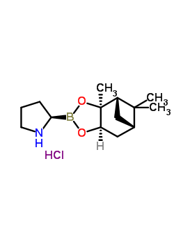 (R)-2-吡咯烷硼酸蒎烷二醇酯盐酸盐分子式结构图