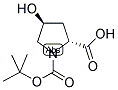 N-Boc-反式-4-羟基-D-脯氨酸分子式结构图