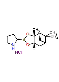 (S)-2-吡咯烷硼酸蒎烷二醇酯盐酸盐分子式结构图