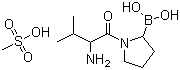 [(2R)-1-[(2S)-2-氨基-3-甲基丁酰基]吡咯烷-2-基]硼酸甲磺酸盐分子式结构图