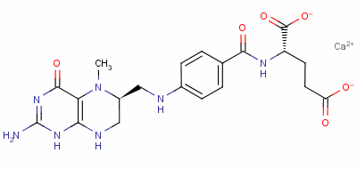 L-5-甲基四氢叶酸钙分子式结构图