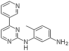 N-(5-氨基-2-甲基苯基)-4-(3-吡啶基)-2-氨基嘧啶分子式结构图