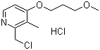 2-氯甲基-3-甲基-4-(3-甲氧丙氧基)吡啶盐酸盐分子式结构图