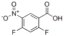 2,4-二氟-5-硝基苯甲酸分子式结构图