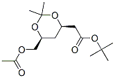 (4R-cis)-6-[(乙酰氧基)甲基]-2,2-二甲基-1,3-二氧六环-4-乙酸叔丁酯分子式结构图