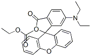 螺旋(异苯并呋喃-1(3H),9(9H)氧杂蒽-2-羧酸-6-(二乙氨基)-3-氧代-乙酯分子式结构图