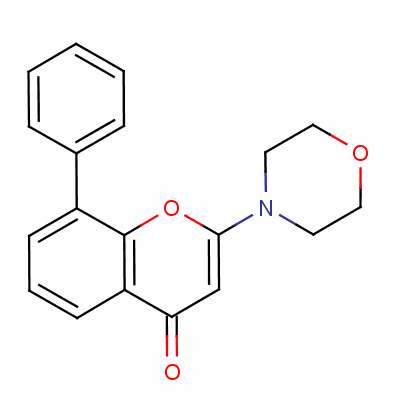 2-(4-吗啉基)-8-苯基-4H-1-苯并吡喃-4-酮分子式结构图