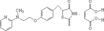 马来酸罗格列酮分子式结构图