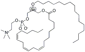 1-O-十六烷基-2-(8Z,11Z,14Z-二十碳三烯酰基)-sn-甘油-3-磷酸胆碱分子式结构图