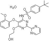 波生坦(一水合物)分子式结构图