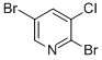 2,5-二溴-3-氯吡啶分子式结构图