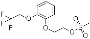 2-[2-(2,2,2-三氟乙氧基)苯氧基]乙基甲磺酸酯分子式结构图