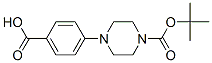 4-(4-羧基苯基)哌嗪-1-羧酸叔丁酯分子式结构图