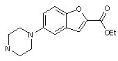 5-(哌嗪-1-基)苯并呋喃-2-羧酸乙酯分子式结构图