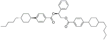 (1S)-1-苯基-1,2-乙二基二(4-(反式-4-戊基环己基)苯甲酸酯)分子式结构图