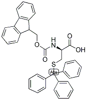 N-Fmoc-S-三苯甲基-D-半胱氨酸分子式结构图