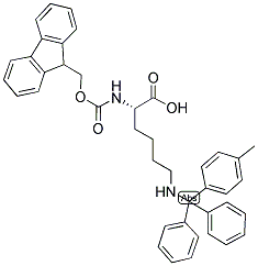 Fmoc-N'-甲基三苯甲基-L-赖氨酸分子式结构图