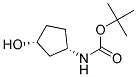 [(1S,3R)-3-羟基环戊基]氨基甲酸叔丁酯分子式结构图