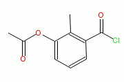 2-甲基-3-乙酰氧基苯甲酰氯分子式结构图