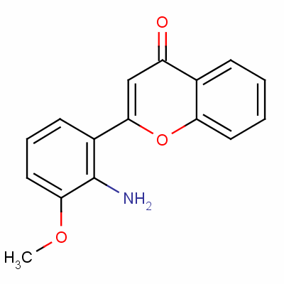 2-(2-氨基-3-甲氧基苯基)-4H-1-苯并吡喃-4-酮分子式结构图