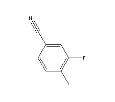 3-氟-4-甲基苯腈分子式结构图