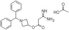 3-氨基-3-亚氨基丙酸 1-(二苯甲基)-3-氮杂环丁酯乙酸盐分子式结构图