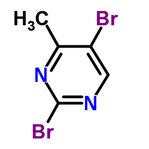 2,5-二溴-4-甲基嘧啶分子式结构图